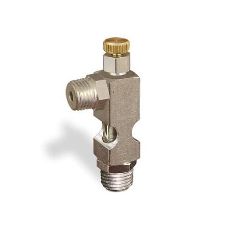 Oil-Rite Angle Sight Feed Valve w/1/4in. Inlet, Solid Gasket - Handwheel, 1/4in. Male NPT, 1/4in. Male NPT B1628-144B2HW