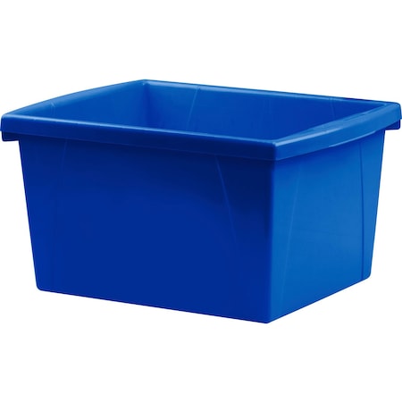 Storex 4 Gallon Storage Bin, Blue 61451U06C