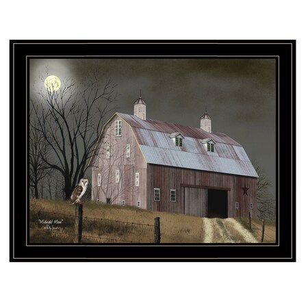 Homeroots Midnight Moon 6 Black Framed Print Wall Art 404440