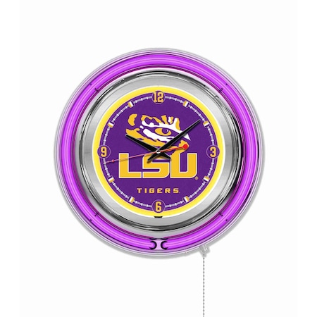 Holland Bar Stool Co Louisiana State University Double Neon 15" Clock Clk15LaStUn