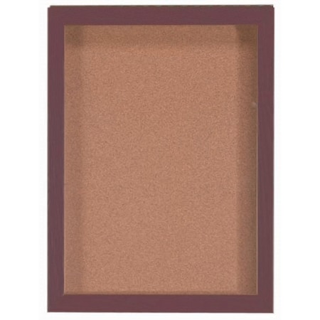 Aarco Souvenir and Memorabilia Display Case Walnut 24"x18" WBC2418S