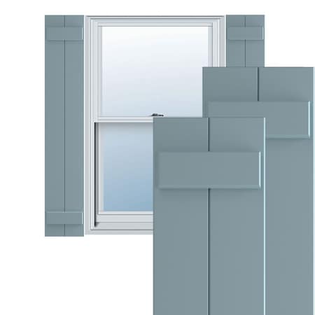 Ekena Millwork True Fit PVC Two Board Joined Board-n-Batten Shutters, Peaceful Blue, 10 3/4W x 39H, PR TFP101BBF11X039SB