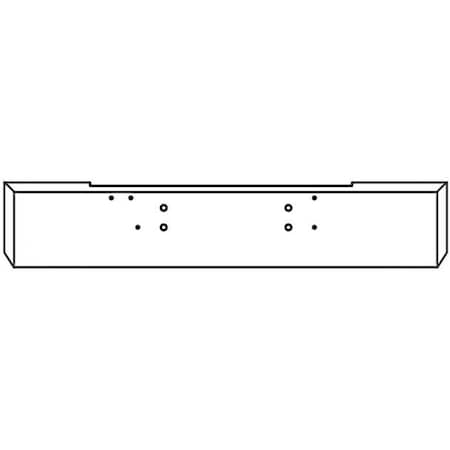 Replacement For Kenworth K100C Cabover Year 1978 22In Chrome Boxed End Bumper 10 Gauge W/Bolt Holes