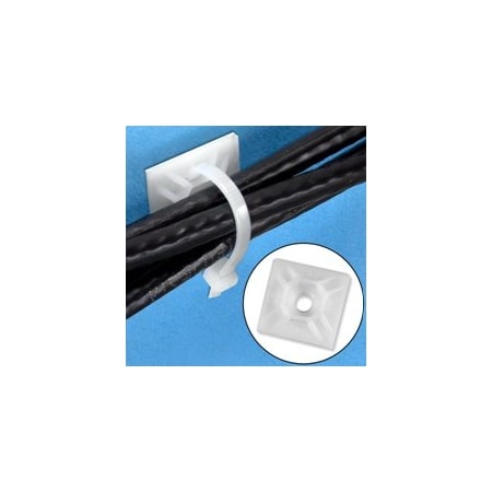 Bubblefast 100-1 x 1'' Natural Cable Tie Mounts, 100PK BFCTM11N