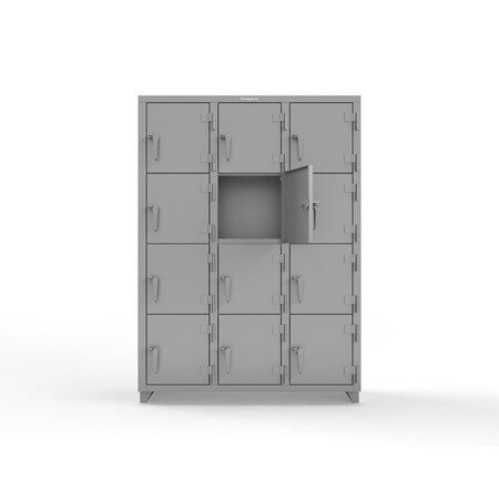 Strong Hold 14 GA 4-Tier Locker - 12 Compartments 4.66-12D-18-4T-L