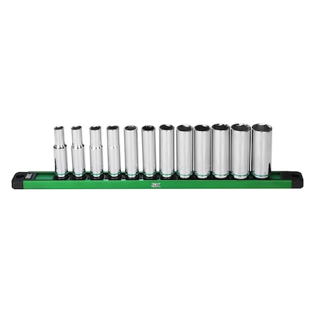 Sk Professional Tools Drive Metric Chrome Socket Set 3/8", 12pc SK01347