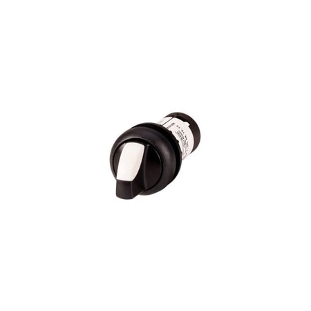Eaton 22.5 MM, 1NO-1NC, NEMA 4X/13, IP65, Black/White Button, Black Bezel, Center-Right 40D, C22S-WK-K11