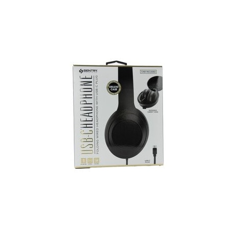 Cable Wholesale USB Type C Noise Isolation Headphones With Mic, Black 5002-111BK
