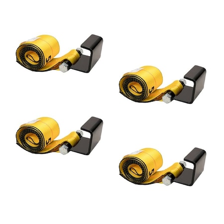 Mytee Products 4 inx5 ft Roll Off Container Winch Strap with Flat Hook 5400 # WLL Bolt-On, 4PK WS4x5CH-BOx4