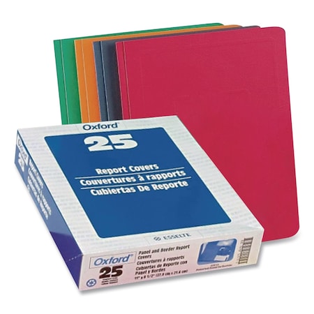 Oxford ReportCover, 3Fasteners, PK25, Width: 9.87" 52513