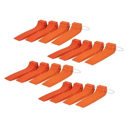 Mytee Products Auto & Car Carrier Tire Skates for Tow Truck, Wrecker, Safety Orange Color, 16PK TIRESKTx16