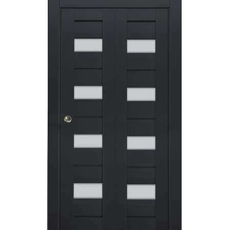 Sartodoors Sliding Closet Bi-fold Doors Solid Core Modern Interior VEREGIO7455BF-ANT-72 x 96 (2* 36x96)