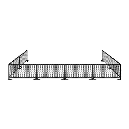 Factory 2U Commercial Patio Black Steel Bar Restaurant Fence Kit, 40ft L, 36in H, Flexible Layout, Powdercoat 805683