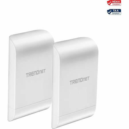 Trendnet 10 DBI WIRELESS N300 OUTDOOR POE PRE-CONFIGURED POINT-TO-POINT BRIDGE KIT TEW-740APBO2K