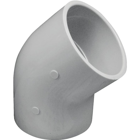 Genova LASCO 417025BC Pipe Elbow, 212 in, Slip, 45 deg Angle, PVC, SCH 40 Schedule 417025-BC