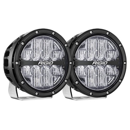 Rigid Industries 360-Series RGBW 6in Offroad Lamp Drive Beam w/RGBW Backlight Pods, 2PK 36411