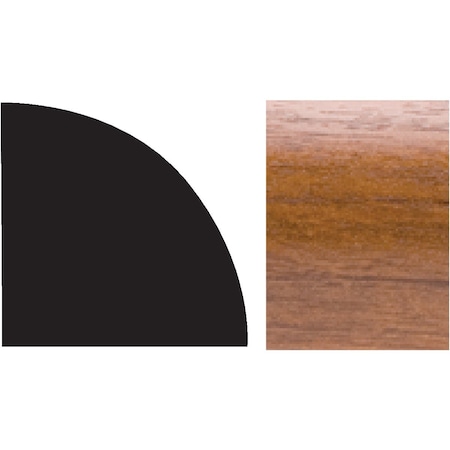 Royal 5/8'' W.x5/8'' H.x96'' L. Gunstock Colored PVC Interior Quarter Round Molding 5073823