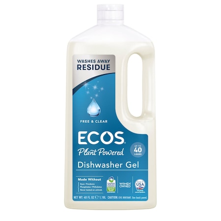 Ecos Gel Dishwasher Detergent, 40 oz., PK8 975408