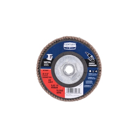 Century Drill & Tool Type 27 Zirconia Flap Disc 75587
