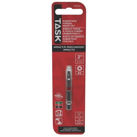Task Tools Impact Driver Bit 2-Rob 2in T67242