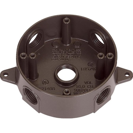 Sigma 143854BR 4.18 in. Bronze Round Weatherproof Outlet Box 3425311