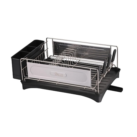 Jiallo Stainless steel luxury dish rack with Self-draining tray Silver Color SW2132SL