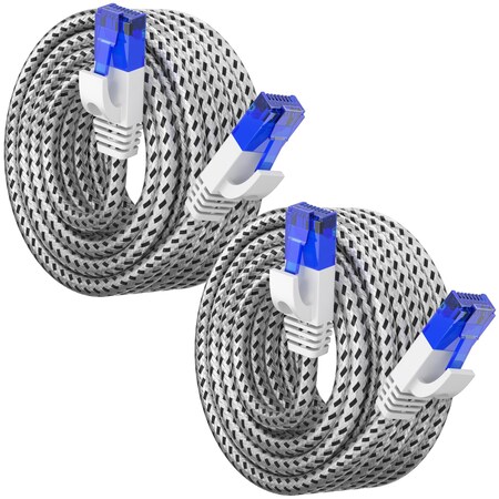 Maximm Cat6 Patch Cable 25ft, 2PK, White, 2PK C6BRD-2PK-WH-25FT