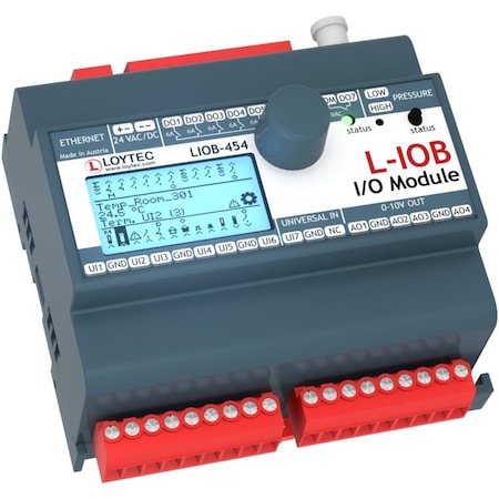Loytec LON IP I/O Module 7UI 4AO 7DO DP Sensor LIOB-454