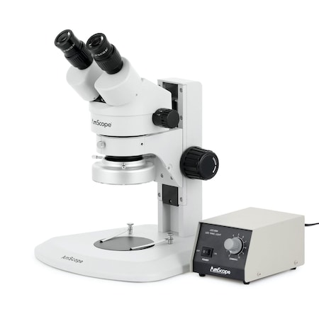 Amscope SM-1 Super Widefield Zoom Binocular Stereo Microscope 7X-135X w/Heavy Duty 80 LED Ring Light and 5M SM-1BRYY-80M-5M3