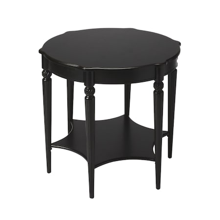 Homeroots 28" Brown Wood Round Coffee Table With Shelf 389908