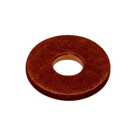 Zoro Select Flat Washer, For Screw Size #0 , Copper Plain Finish, 5 PK WASB#0RCU