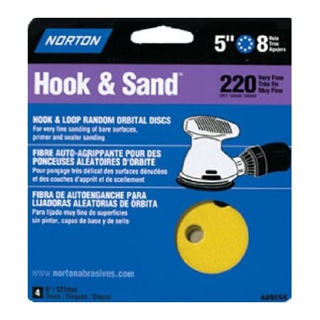 Norton Abrasives 4Pk5"60G Hook/Loop Disc 07660749158