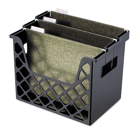 Officemate Recycled Desktop File Organizer, 3 Sections, Letter Files, 13.25 in. x 8.63 in. x 10.75 in., Black OIC26162