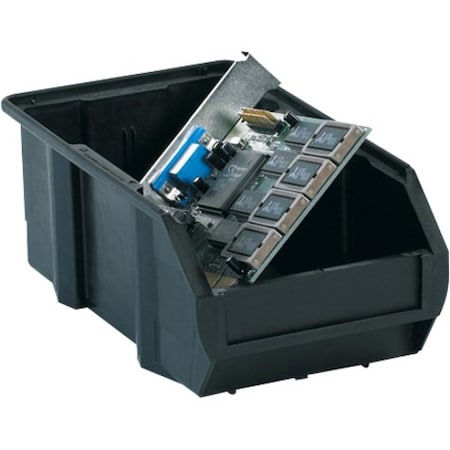 Partners Brand Conductive Bins, 7 3/8" x 4 1/8" x 3", Black, PK24 BINC110