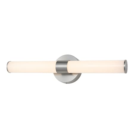 Jonathan Y Brooks 20.13" 1-Light Industrial Mid-Century Iron Integrated LED Vanity Light, Nickel JYL7119B