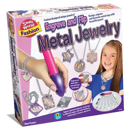 Small World Toys Engrave and Flip Metal Jewelry Maker Kit 9726167