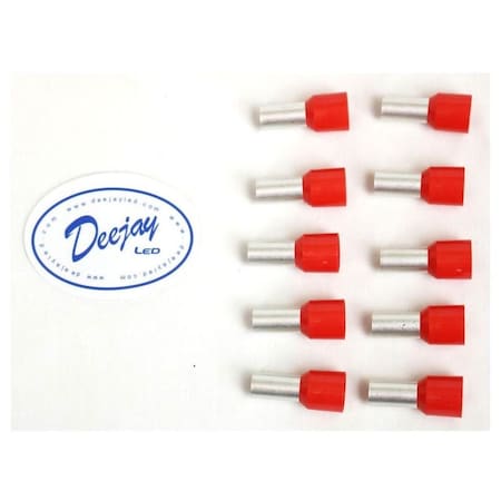 Deejay Led Ferrule Crimp Connector Style for 4 Gauge Wire RED insulator TBHCLAMP4RED