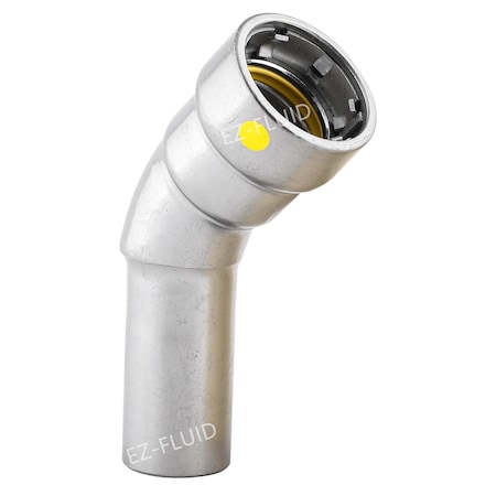 Ez-Fluid 1-1/2 Press X FTG PRESS 45Deg STREET ELBOW HNBR Carbon Steel Mega Press G Type EZPGE80