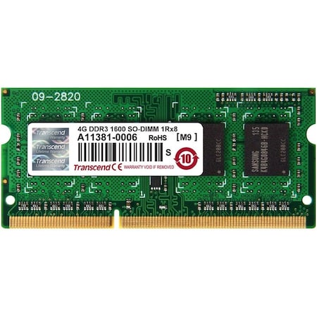 Transcend Information DDR3 1600 SO-DIMM 4GB 11-11-11 1RX8 TS512MSK64V6H