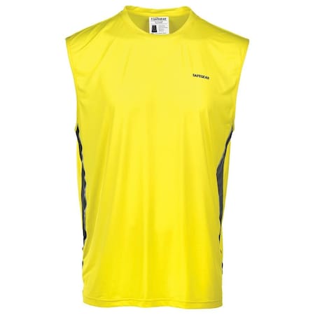J. J. Keller & Associates Cooling High Visibility Sleeveless T-Shirt, Moisture Wicking, Side Vents, 2XL, SAFEGEAR 73931