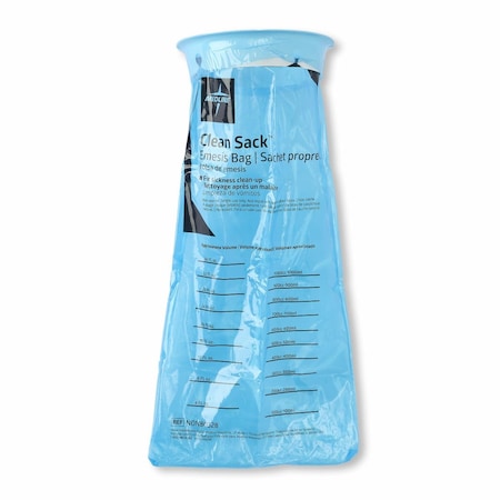 Medline Emesis Bag with Rigid Plastic Ring, Graduated, LDPE, Blue, 24PK NON80328Z