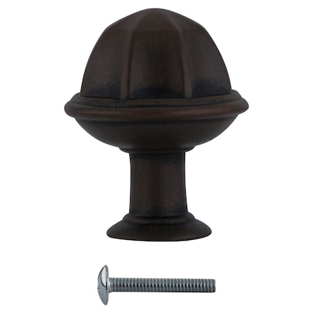 Brixwell Transitional Round Cabinet Knob For Kitchen And Cabinet Hardware 1 in Diameter Antique Rust BXB53035ART