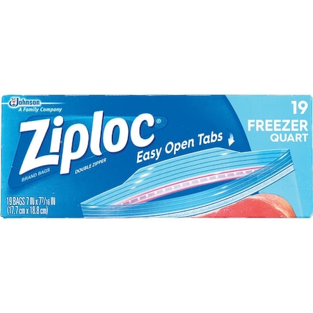 Ziploc 1 Qt. Double Zipper Freezer Bag, 24-Count 1366