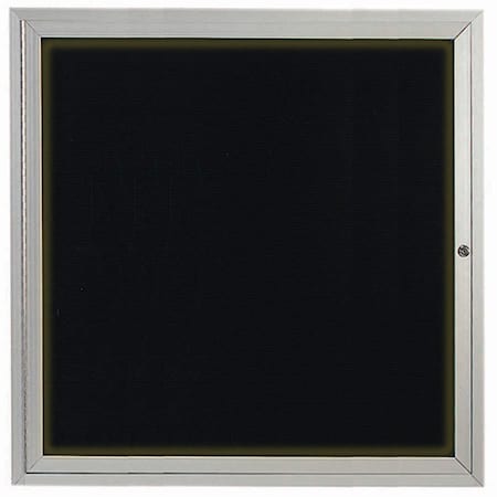 Aarco Illuminated Outdoor Enclosed Directory w/ Al Frame, Clear Satin Anodized Finish, 36''Hx36''W OADC3636I