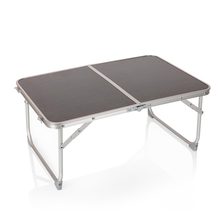 Picnic Time Family Of Brands Concert Table Mini Portable Table, Charcoal Wood Grain 843-00-141-000-0