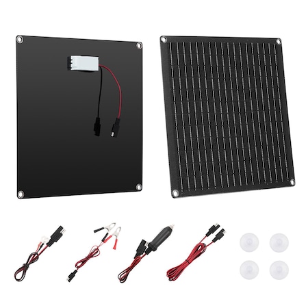 Vevor Solar Battery Charger Maintainer 12V Solar Panel Trickle Charging Kit 20W