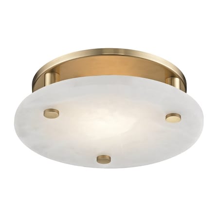 Hudson Valley Lighting Croton 1 Light Flush Mount 12.25 In. Aged Brass 4712-AGB