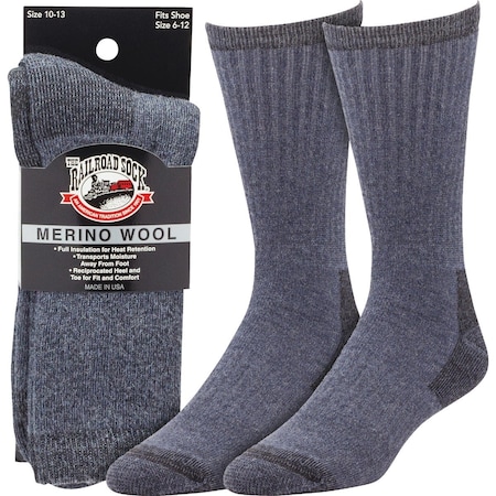 Railroad Sock Merino Wool Crew Sock Assortment, 96-Count 2965T