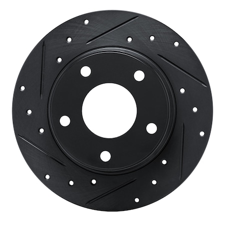 Dynamic Friction Co DFC Brake Rotor - Drilled and Slotted - Black 633-67115L