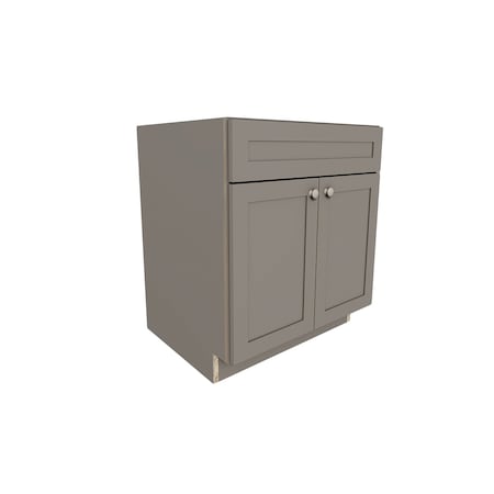Rigel Cabinetry Kitchen Sink Base Cabinet, 30 in W, 2-Door, Gray, Solid Wood RTA - 806186